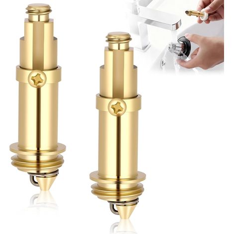 Lot De 2 Bondes À Ressort, Laiton, Filetage M8 Et M16, Mécanisme Pop-up, Pour Lavabo Et Baignoire