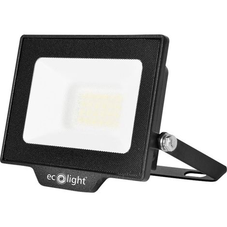 Faro LED nero 20W 1800lm 4000K IP65 Ecolight EC20180