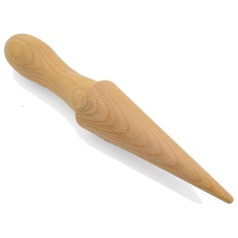 Moule conique à gaufres/cornets de glace, en bois de hêtre non traité, brun clair (1/5)