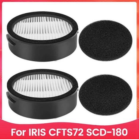 4er-Pack Filter für den IRIS CFTS72 SCD 180 Staubsauger – Ersatzzubehör (1/5)
