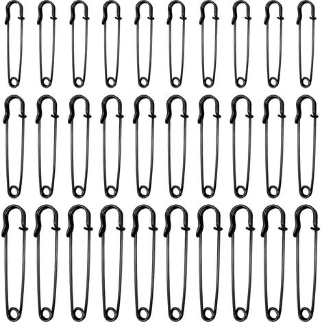 30 Pcs Epingles a Nourrice 5 cm/6,3cm/7cm, Grosse Epingle a Nourrice, Epingles a Nourrice Grande Taille pour Vêtements, Quilting, Artisanat, Breloques, Couvertures, Jupes, Châles, Echarpes (1/5)
