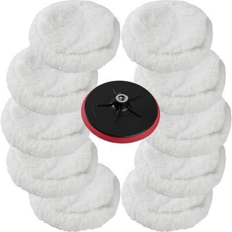 Lot de 10 peaux polissage en microfibres 220 mm blanc