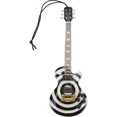 Guitar Model Exquisite Appearance Fine Details Basswood Miniature Guitar for Home Decoration Gift Giving (1/5)