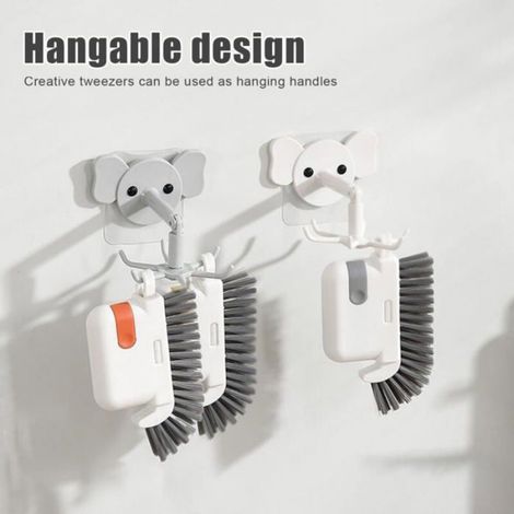 Brosse Nettoyage Rainure - 3 en 1 Fenêtre Porte Coulissante - Poignée Ergonomique - 2 Pièces (1/4)