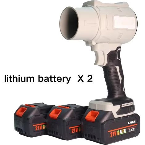 Ventilateur à jet puissant – 2000 W – 220 m/s – Nettoyage atelier/jardin – Lot 2 accus inclus (1/5)