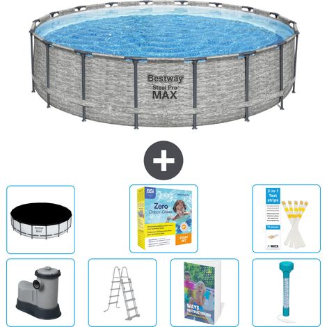 Bestway Piscina Bestway Steel Pro MAX Rotonda - 549x122 cm - 8-pezzi  S532 (1/4)