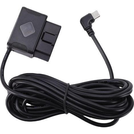 Kit De Câblage OBD pour Caméra Embarquée, Câble d'alimentation De 3,5 M avec Port USB Type C, Protection Contre Les Basses Tensions, Affichage Tension, ACC, 24H/24 7J/7 (1/5)