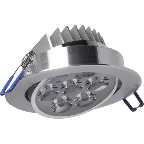 Faretto da incasso orientabile con vetro trasparente 7w 6000K luce fredda (1/4)