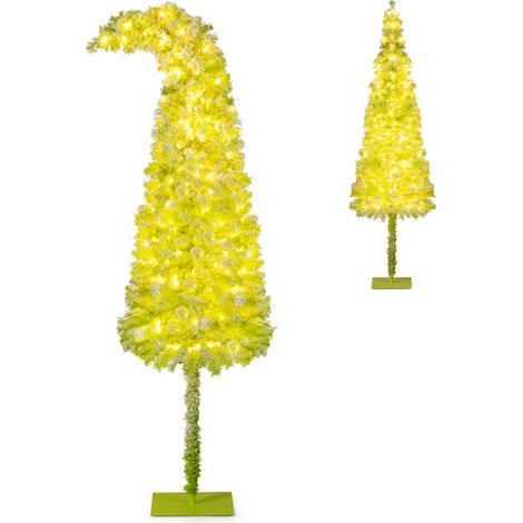 Albero festivo pre-illuminato 210cm con 366 punte di ramo e punta flessibile (1/5)