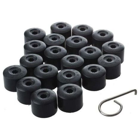 20pcs pour VW Golf - Cache Boulon Jantes Voiture Ecrou de Roue Bouchon Noir (1/4)