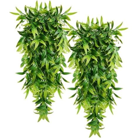 2 Pack Plants Suspendus Artificiels, Fausses Fausses De Vigne Ivy pour Le Patio Mariage De Chambre À Coucher (1/5)