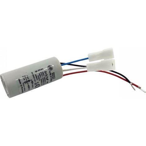 Ducati Energia – 416214225 Condensateur double capacité 2+3,7µF 425V 30000h/cl.A – Spécial VMC double vitesse – Ø30x70mm – 2 fils faston (1/2)