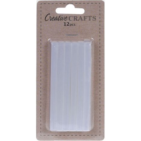 Stick colla a caldo per pistola, D 0,7 x 10 cm, trasparente (12 pezzi)
