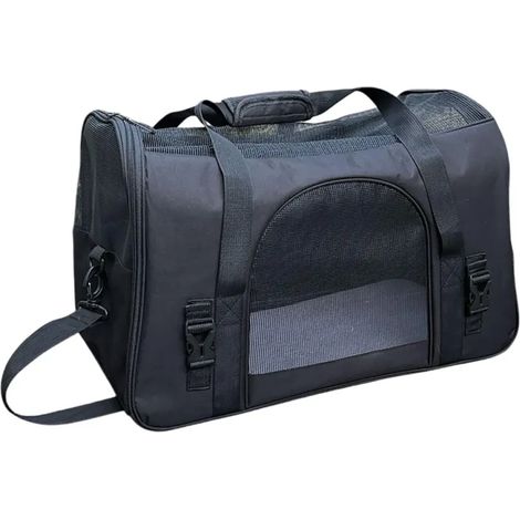 Sac de transport pour animaux 600S noir - 48x25x33cm en nylon résistant (1/3)