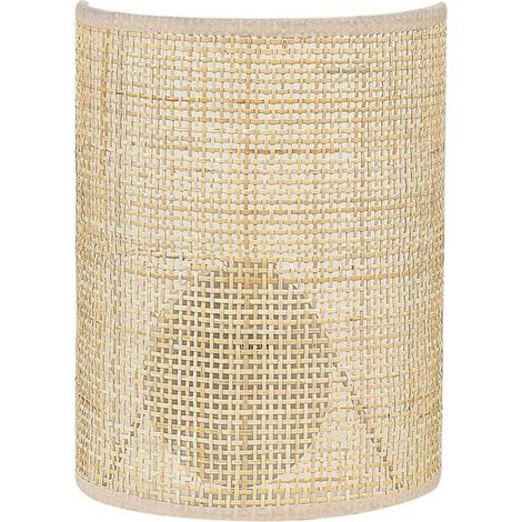 Wandlampe DEMITRIE Rattan Naturfarben