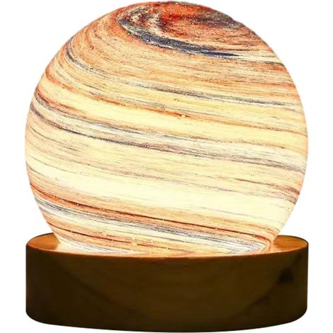 Modische Planeten-Tischlampe – Stilvolle, zarte Dekolampe – Geschenk zum Geburtstag