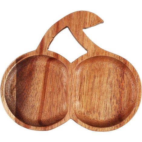 Plateau de service en bois, assiette à sauce, assiette à hors-d'œuvre, planche à charcuterie pour la cuisine, idéal pour la décoration de la table basse et des fêtes. (1/5)