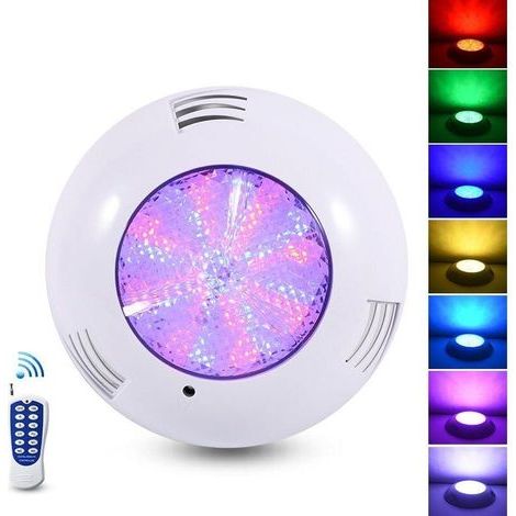 Projecteur piscine LED 35W – Lampe extra-plate RGB dimmable – Angle de faisceau 140° – Étanchéité IP68 – Compatible eau salée et chlorée (1/5)