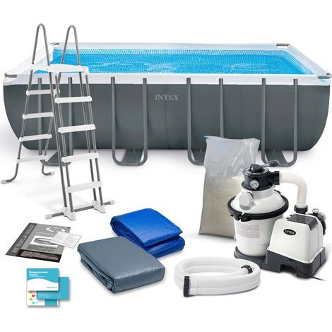 Piscina de jardín con estructura 549 x 274 x 132 cm 12 en 1 INTEX 26356