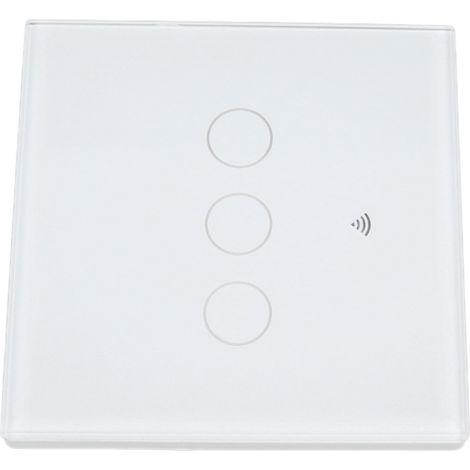 Interrupteur WiFi intelligent Graffiti, norme européenne 86, version unifilaire 3 voies (100-240V), blanc, exclusivité Chili (1/5)