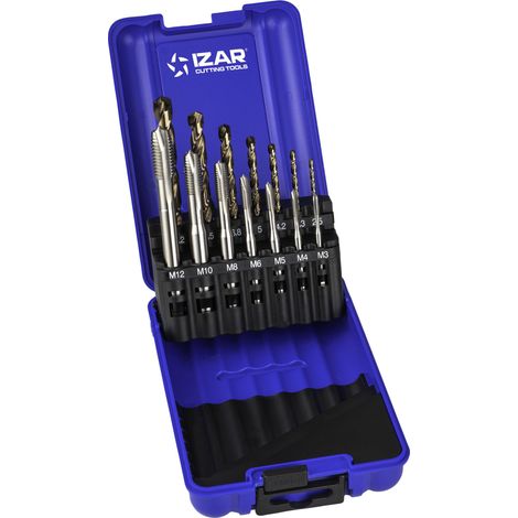 Macho Maquina Set+broca HSSE Recto HSS Co DIN371 (M) Gun -3100- IZAR (1/4)