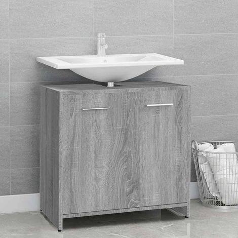 Bathroom Cabinet Grey Sonoma 60x33x60 cm Engineered Wood vidaXL (1/5)