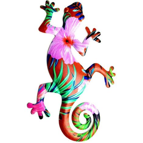Metallene Gecko-Wandskulptur für die Inneneinrichtung – Wohnzimmer, Schlafzimmer, Büro oder Garten (1/5)