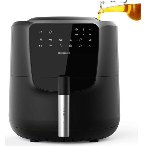 Cecotec Heißluftfritteuse ohne Öl 5,5 l mit Spray Air Fryer Cecofry Rain M. 1550 W, Automatisches und manuelles Sprühen, Touch-Bedienfeld, Regulierbar