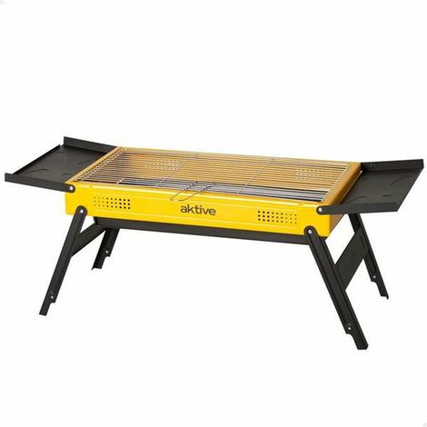 Aktive 63124 Barbacoa de carbón dorada compacta plegable