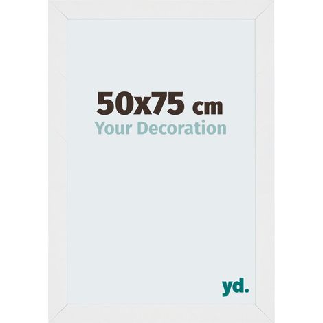 yd. - Cadre photo 50x75 - Blanc Brillant - MDF - Mura
