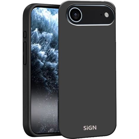 Coque en silicone liquide SiGN pour iPhone Air - Noire