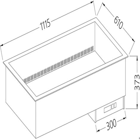 Elément bain-marie 3 GN 1/1 à sec ventilé - Diamond
