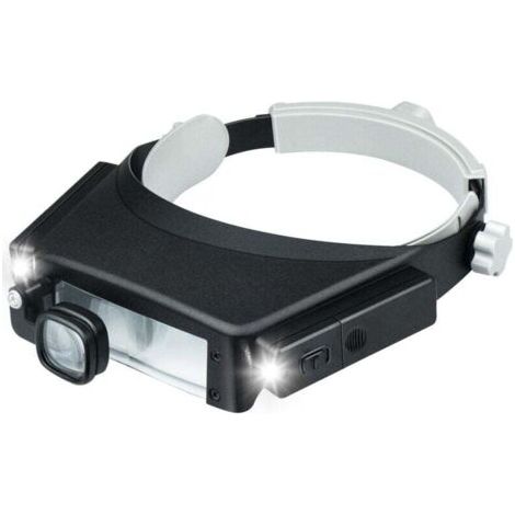 QORVA-Loupe avec éclairage LED, lampe frontale, loupe de bijoutier 1,5x, 3x, 7,5x, 9x, 9,5x, 11x, 15,5x, 17x pour gros plans, travail, réparation et loisirs XXW