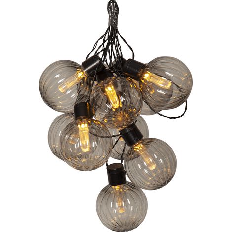 Star Trading Guirlande lumineuse LED Archy, extérieur, gris fumé, blanc chaud, 360 cm (1/4)