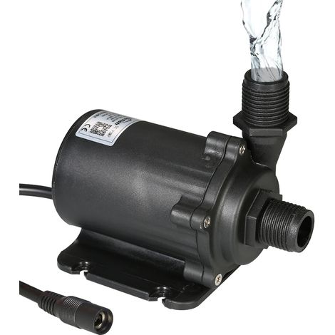 Pompe à eau submersible étanche Bluefish DC12V 45,6W 1200L/h, hauteur de refoulement 8m, sans balais, pour aquarium, bassin, fontaine de table et systèmes hydroponiques. (1/5)