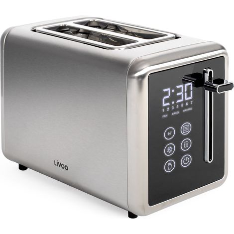 Tostapane a 2 fette, 850W, grigio metallizzato - DOD205 - Livoo