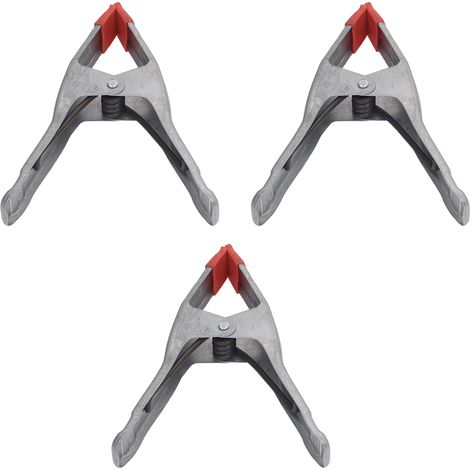 [Lot de 3] Serre-joint en A 23 cm pour menuiserie, fixation robuste de tuyaux, planches en bois et pierres - Pince à ressort (1/5)