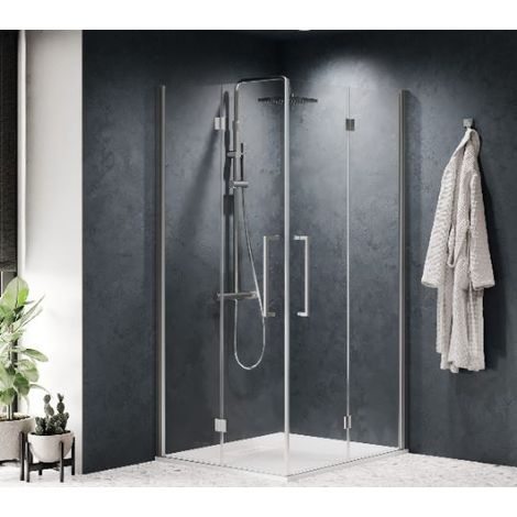 Young 2.0 2GS Eckeinstiegshäl. rechts 115-117x200cm ESG klar silber