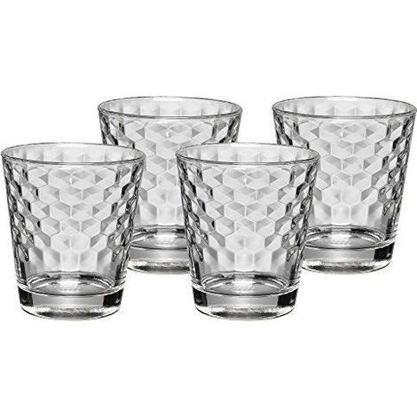 WMF Tumbler Set de verres 4pièces Motif nid d`abeilles Verre Passe au lave-vaisselle - 948642040
