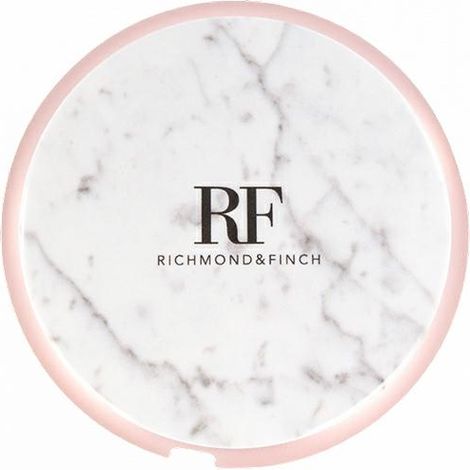 Câble USB-C rétractable Richmond&Finch 1 m, finition marbre blanc (1/2)