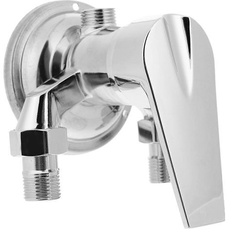 Robinet mélangeur en cuivre pour chauffe-eau, compatible avec les douches de salle de bain, couleur argent. (1/5)