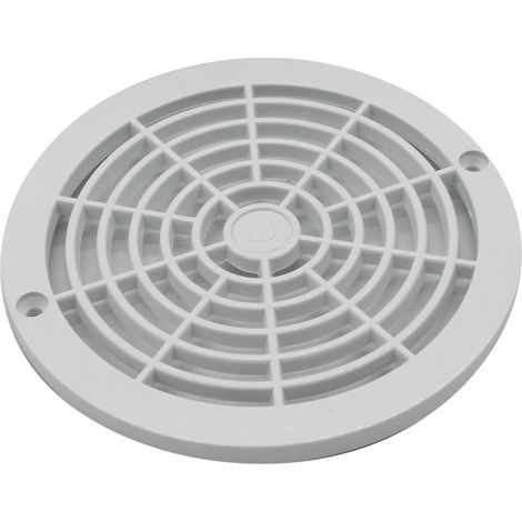 Linxor – Grille bonde de fond ronde pour piscine – Diamètre 18,5 cm – Épaisseur 0,9 cm – ABS blanc résistant aux chocs (1/2)