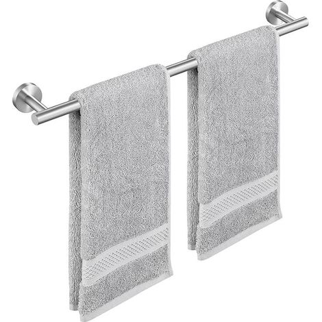 Porte-serviettes de salle de bain mural 60 cm, porte-serviettes de douche porte-serviettes en acier inoxydable SUS304 poli brossé porte-serviettes (1/4)