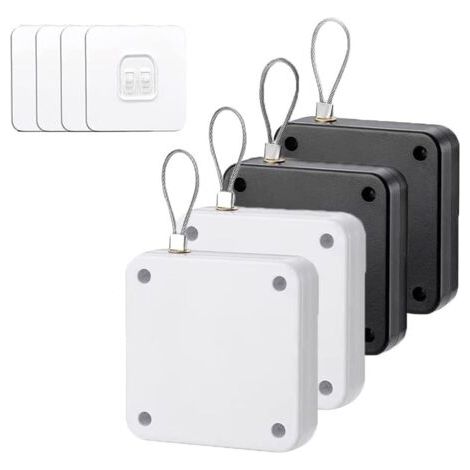 4 Pièces Ferme Porte Automatique, Ferme-portes Automatique à Capteur avec Capteur avec Cordon de Serrage (1/5)