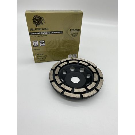 Disco abrasivo diamantato professionale indiano a doppia fila da 125 mm (1/2)