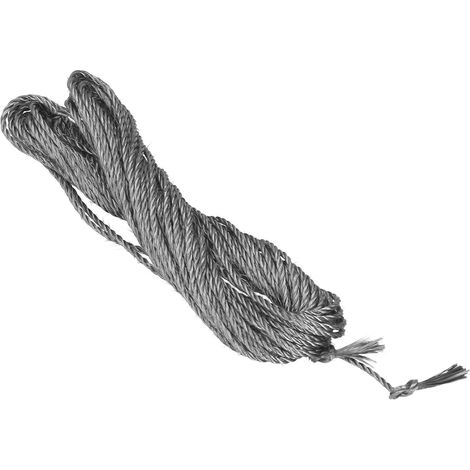 Corde conductrice en fibre de carbone graphite résistante aux hautes températures, de 10 m de long et de 6 mm de diamètre. (1/5)