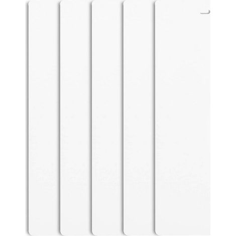 12-piece pack of flame-retardant, fireproof, waterproof, high-polymer, deformation-resistant PVC vertical venetian blinds, white slats (1/5)