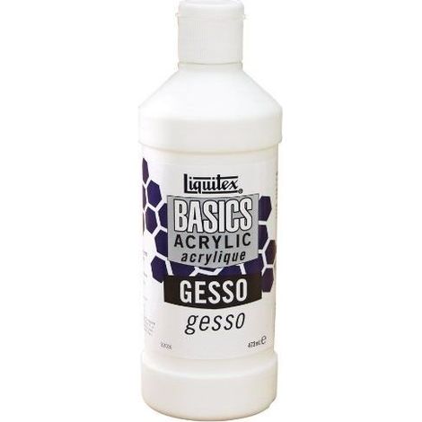 Additif préparateur de surface - LIQUITEX - BASICS GESSO - 473 ml - Couleur: Blanc (1/3)