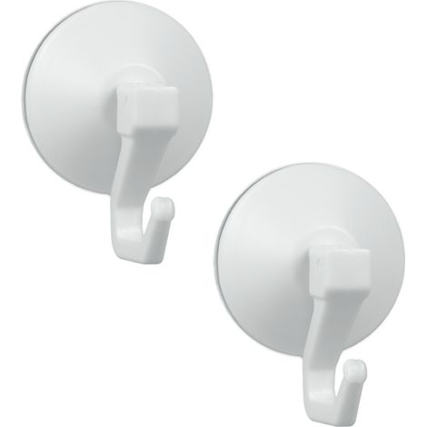 Set 2 ganci a ventosa in plastica pvcon ps 4 cm - metaltex (1/2)