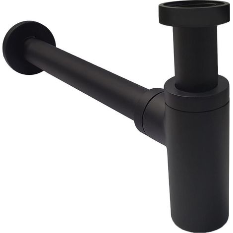 Mob-In – Siphon de lavabo en laiton ajustable 0-10cm – Longueur découpable 30-35cm – Ø 32mm pour vasques avec ou sans trop-plein